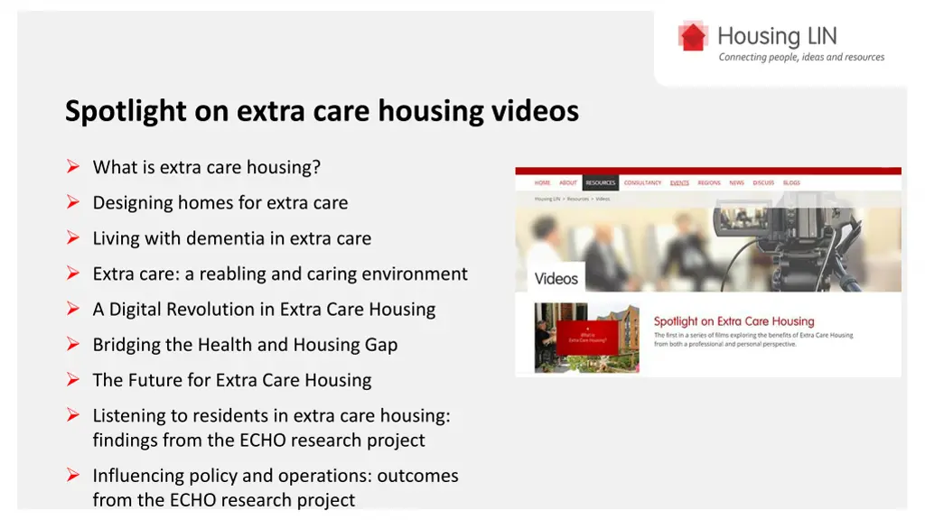 spotlight on extra care housing videos