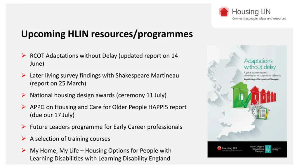 upcoming hlin resources programmes