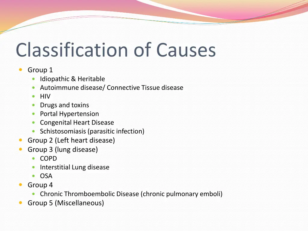 classification of causes