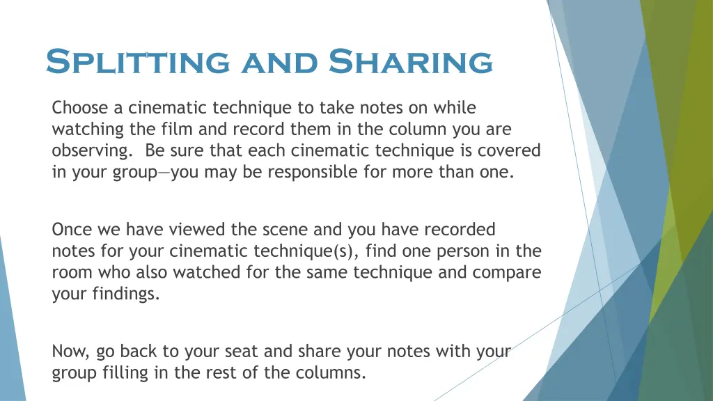 splitting and sharing 1