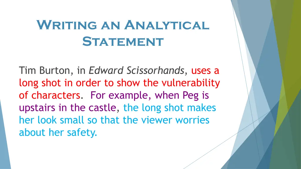 writing an analytical statement