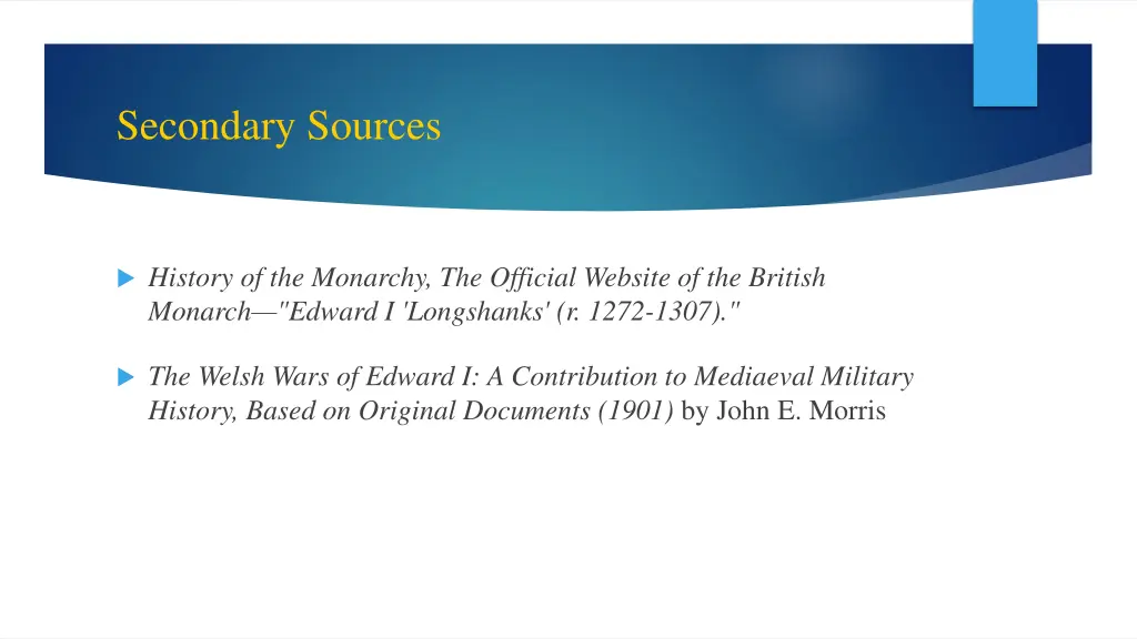 secondary sources