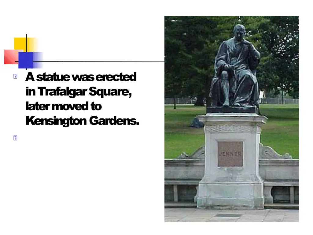 a statue was erected in trafalgar square later