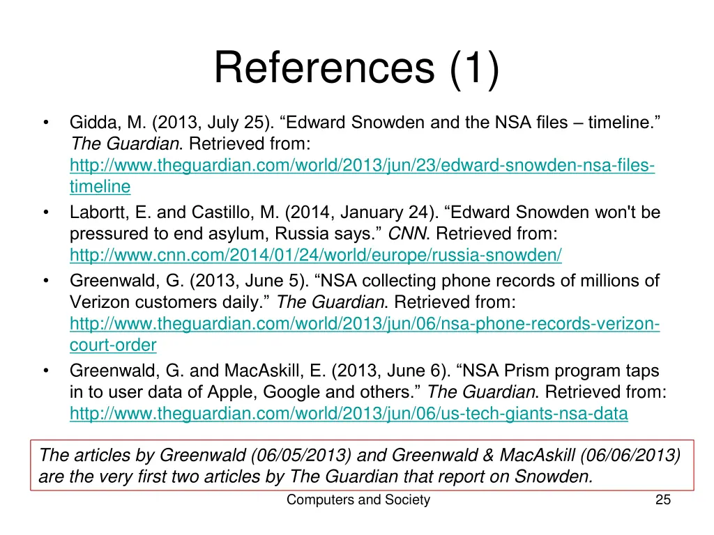 references 1