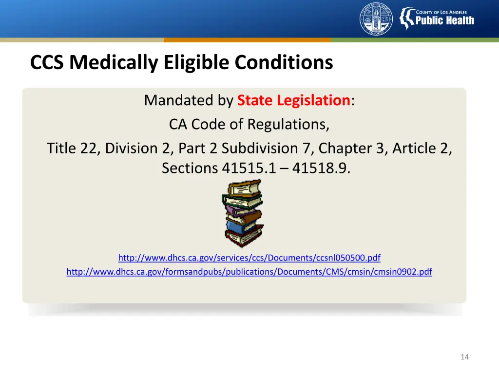 ccs medically eligible conditions