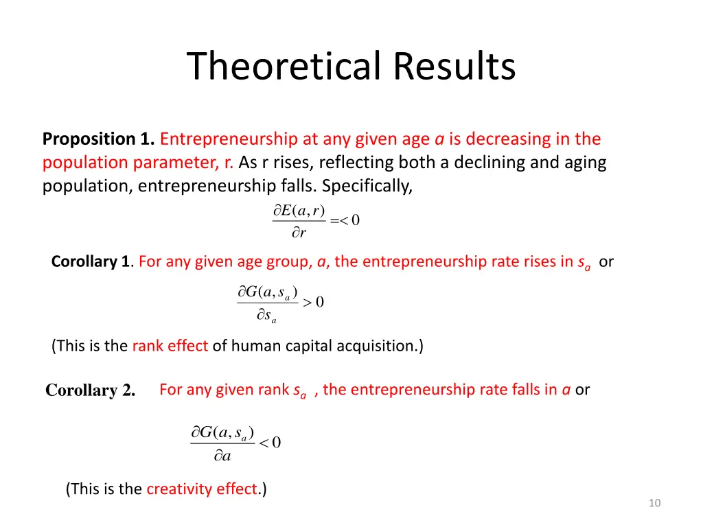 theoretical results