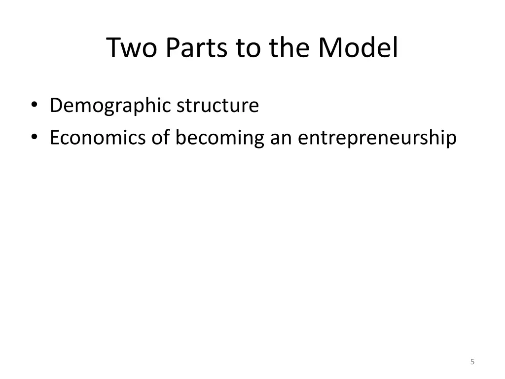 two parts to the model