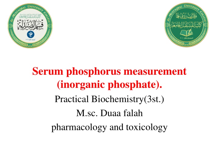 serum phosphorus measurement inorganic phosphate