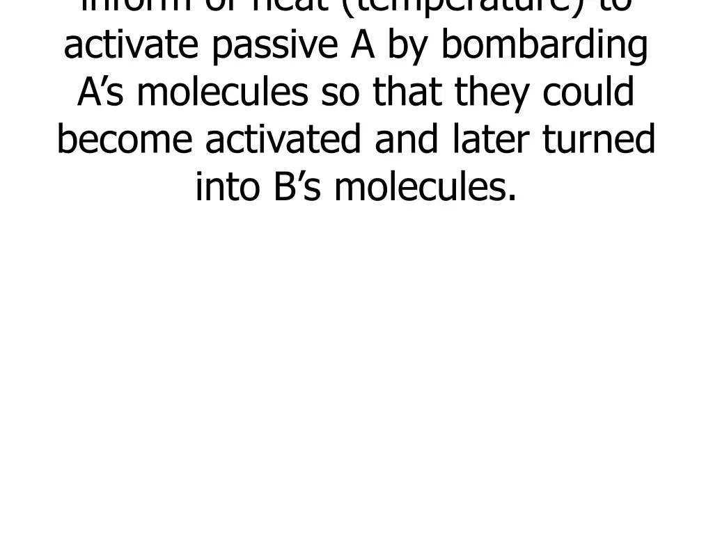 inform of heat temperature to activate passive