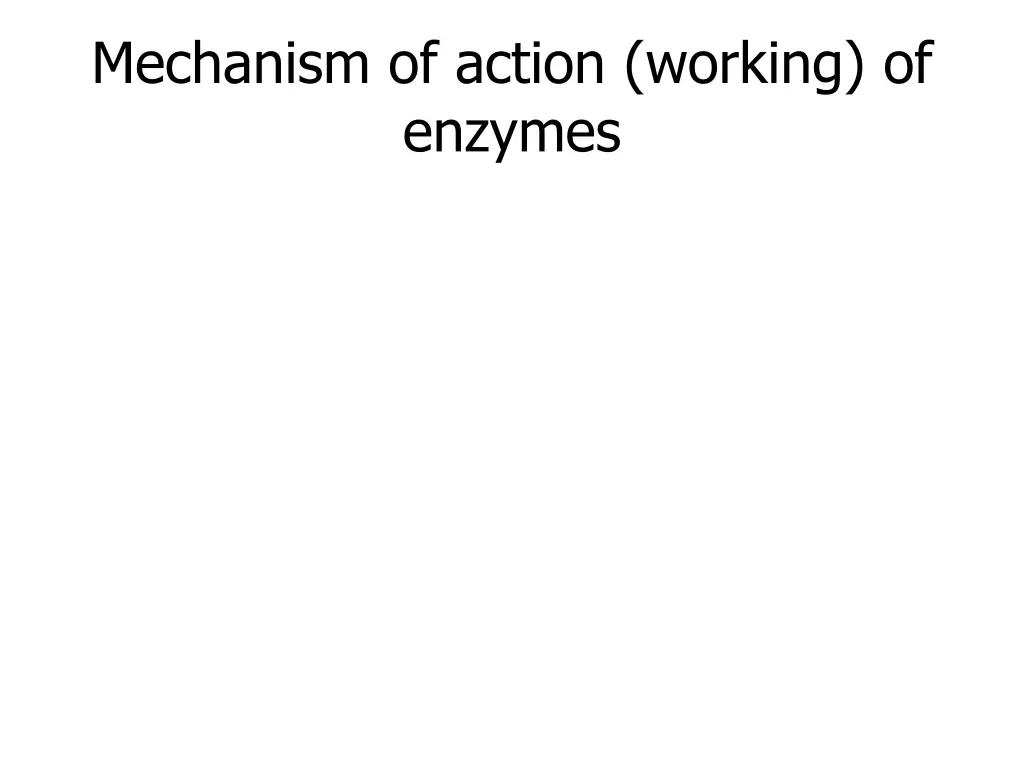 mechanism of action working of enzymes