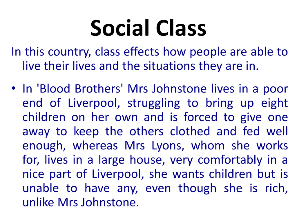 social class