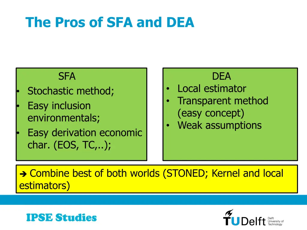 the pros of sfa and dea