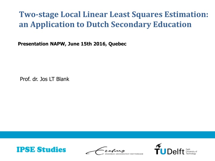 two stage local linear least squares estimation