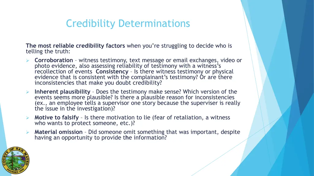 credibility determinations