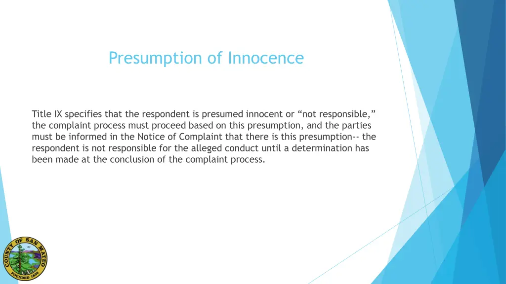 presumption of innocence