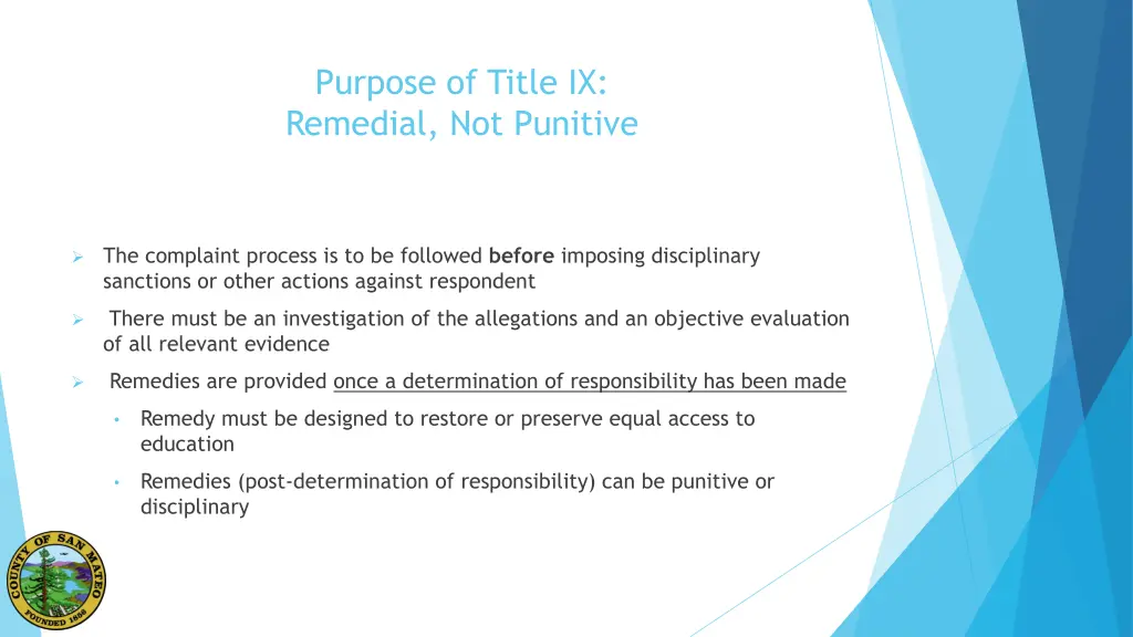 purpose of title ix remedial not punitive