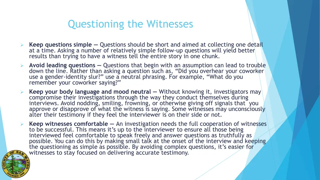 questioning the witnesses 2