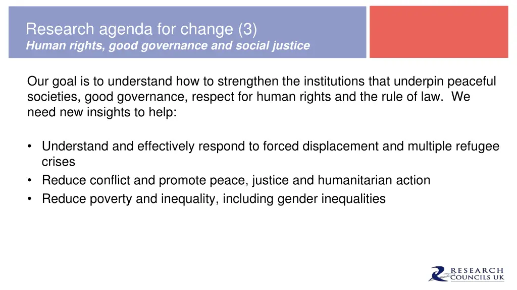 research agenda for change 3 human rights good