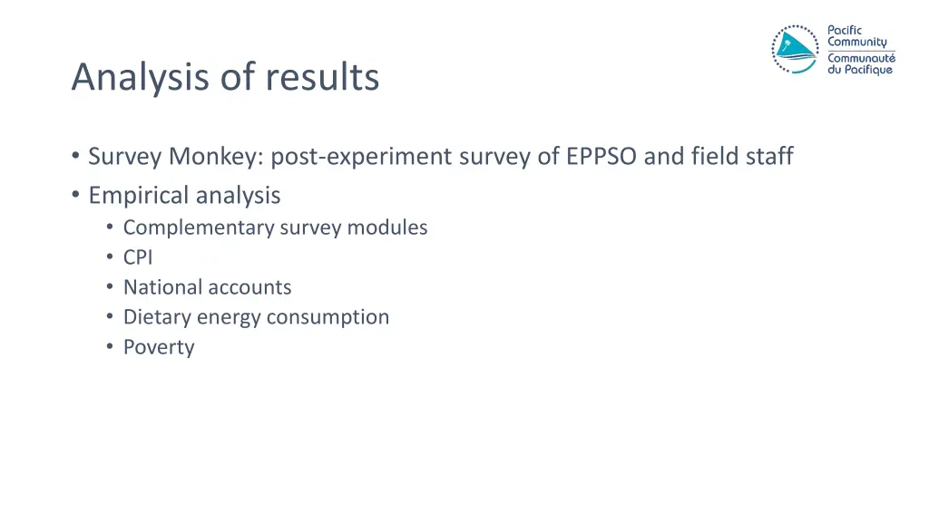 analysis of results