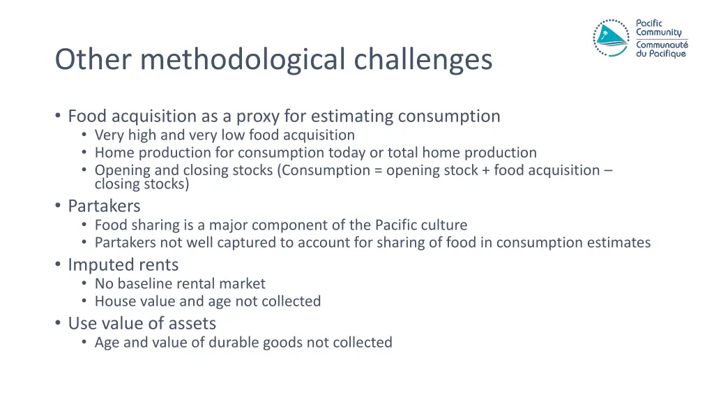 other methodological challenges