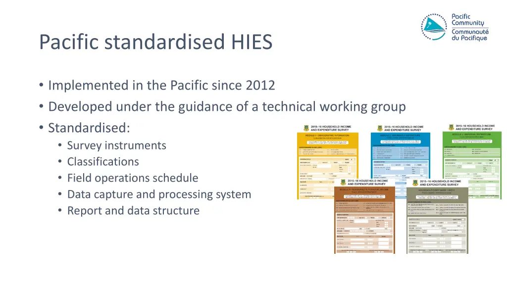 pacific standardised hies