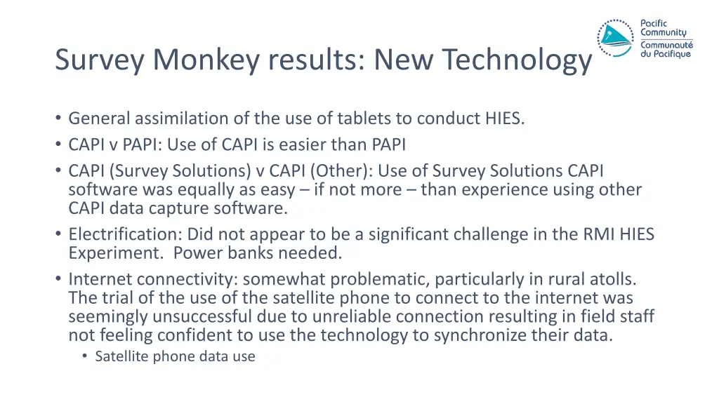 survey monkey results new technology