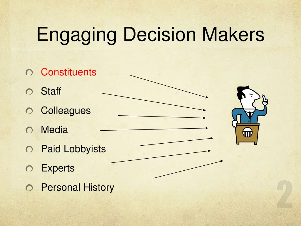 engaging decision makers