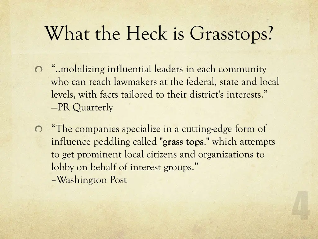 what the heck is grasstops