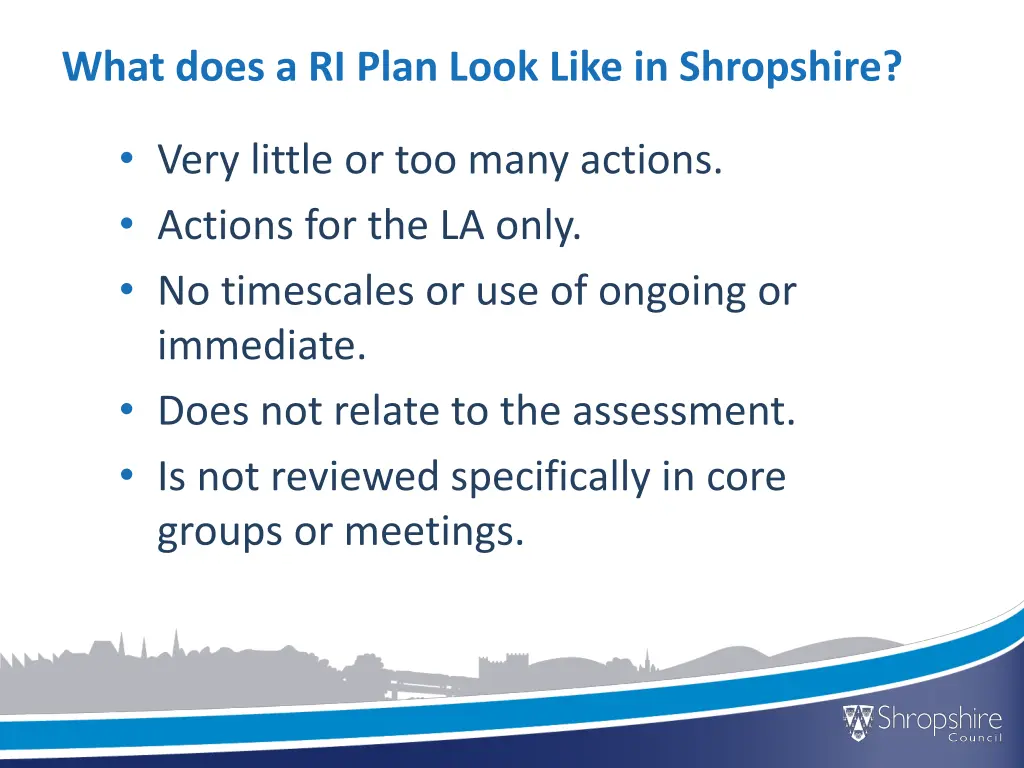 what does a ri plan look like in shropshire