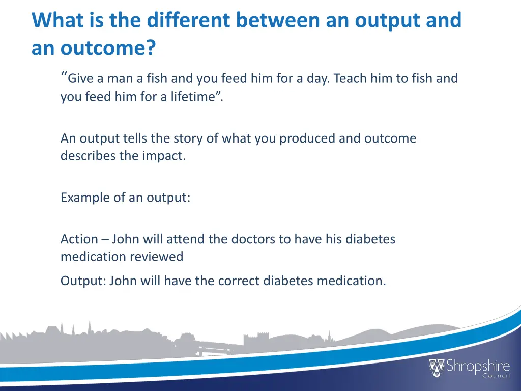 what is the different between an output