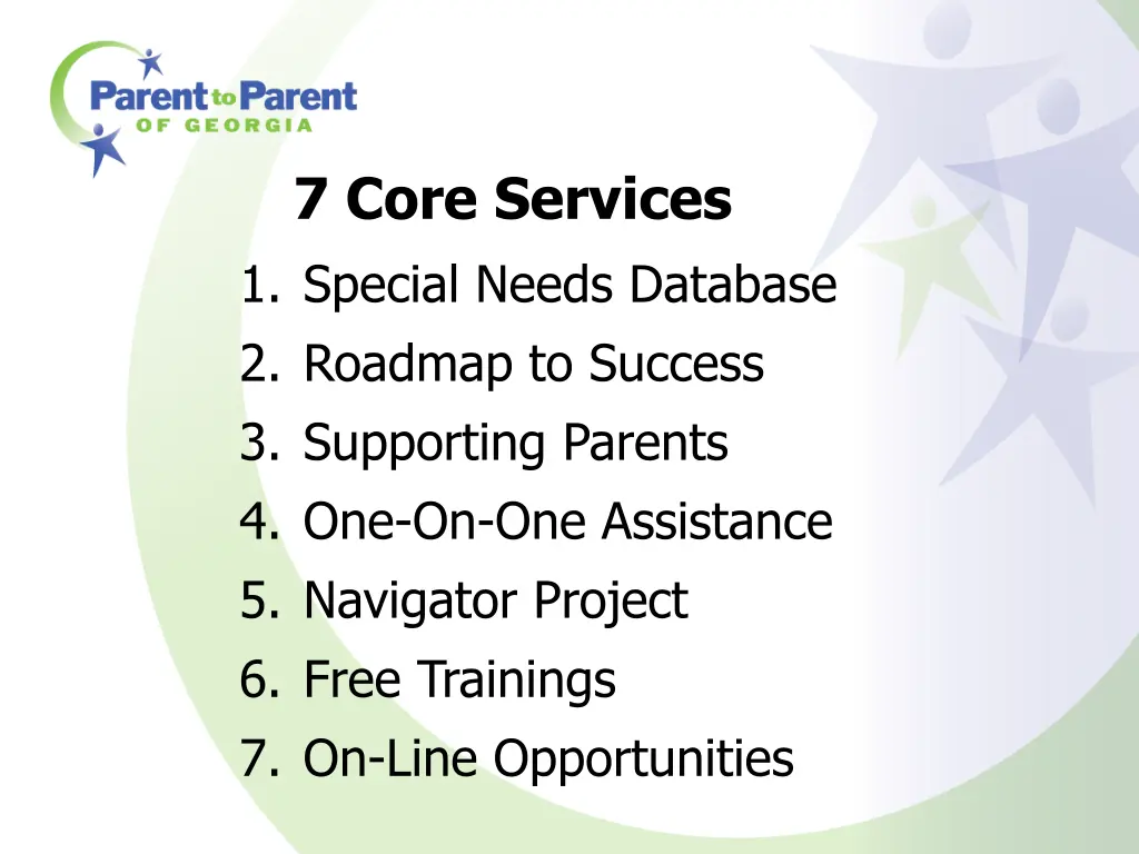 7 core services 1 special needs database