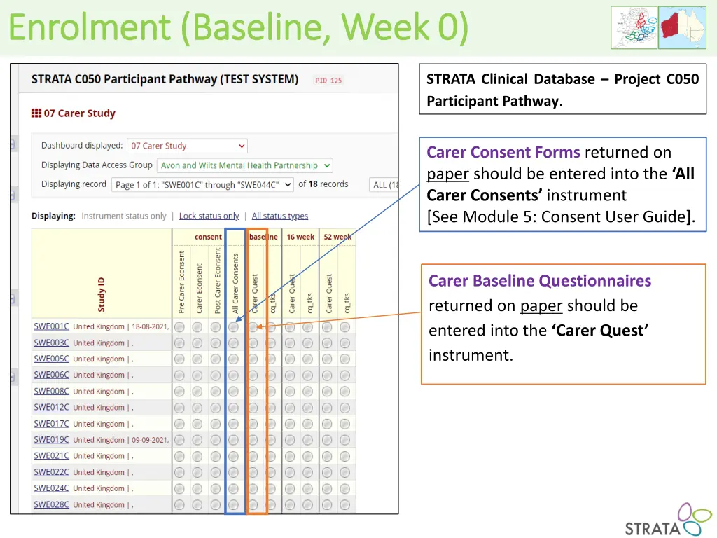 enrolment baseline week 0 enrolment baseline week 1