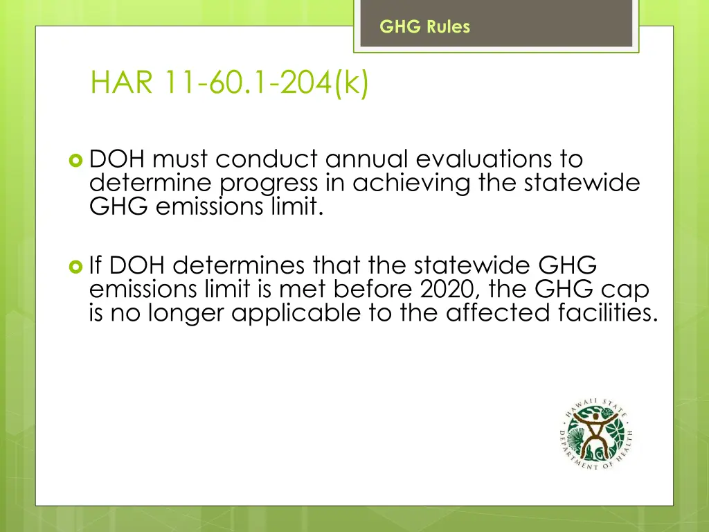 ghg rules