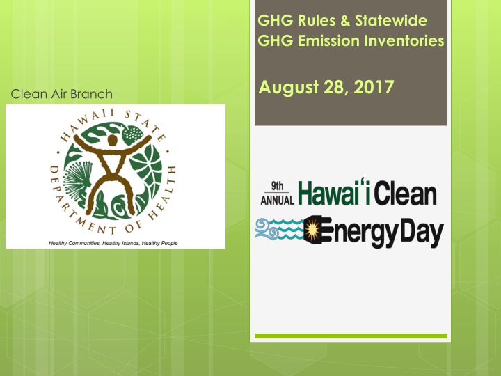 ghg rules statewide ghg emission inventories