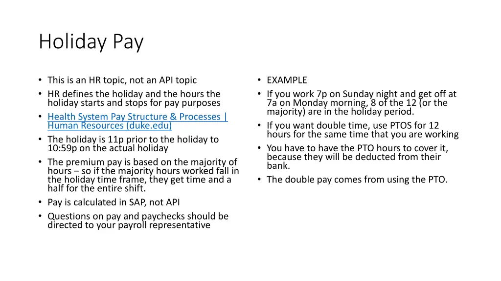 holiday pay