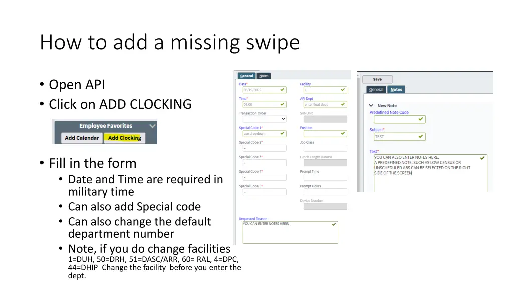 how to add a missing swipe