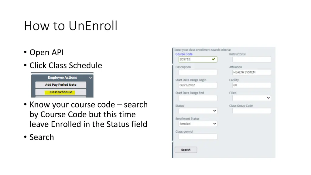 how to unenroll