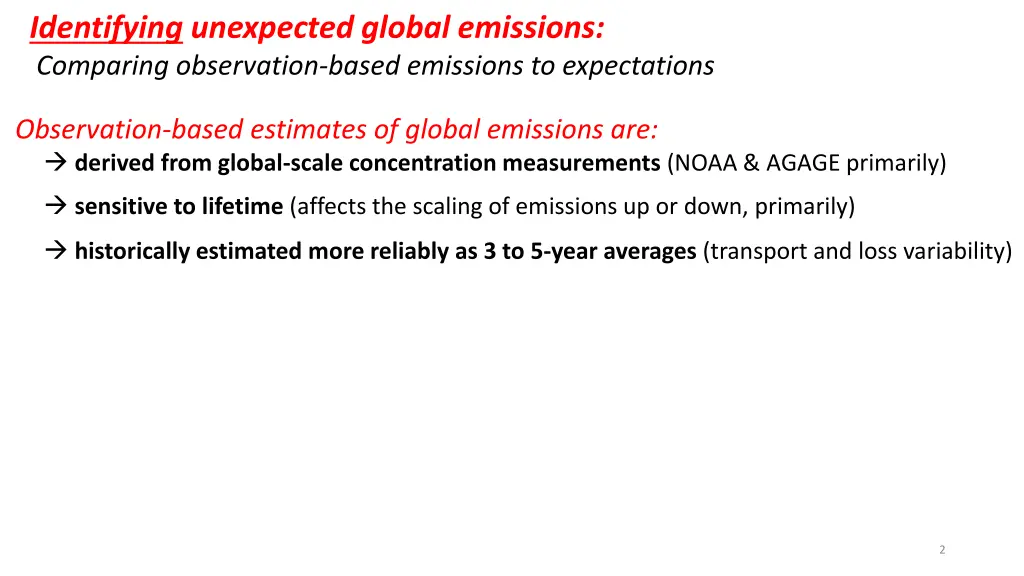 identifying unexpected global emissions comparing