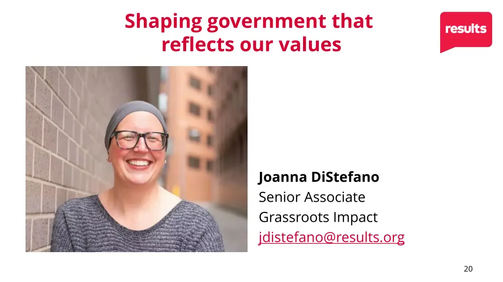 shaping government that reflects our values