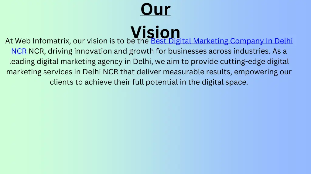 our vision