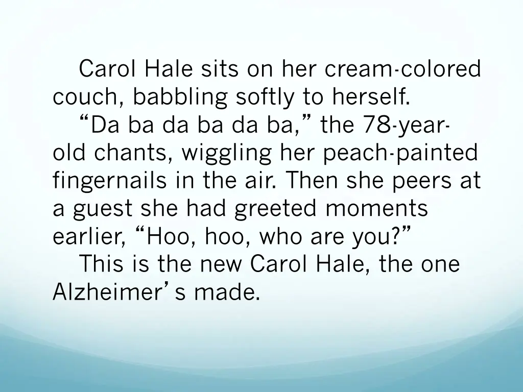 carol hale sits on her cream colored couch