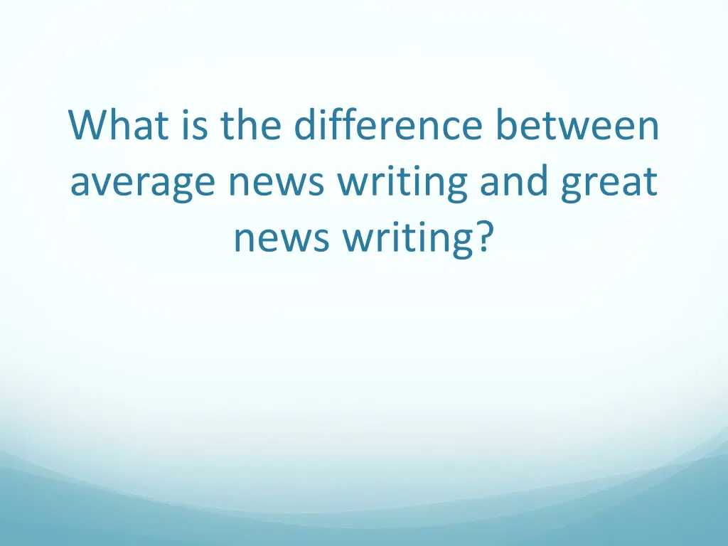 what is the difference between average news