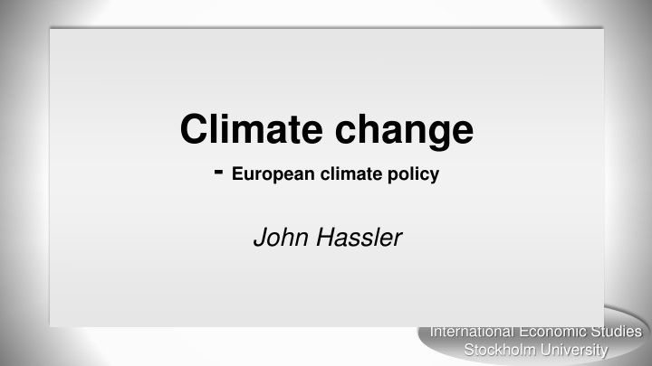 climate change european climate policy