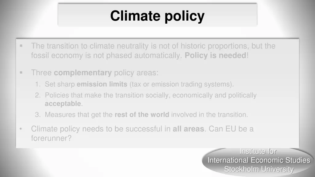 climate policy