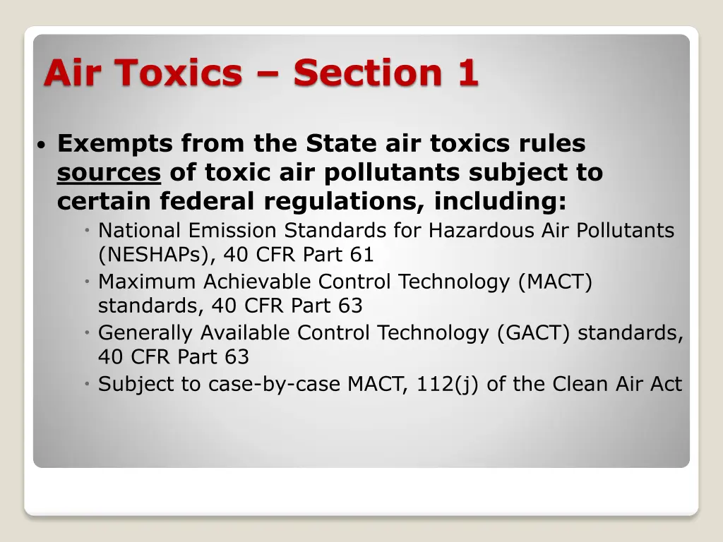 air toxics section 1