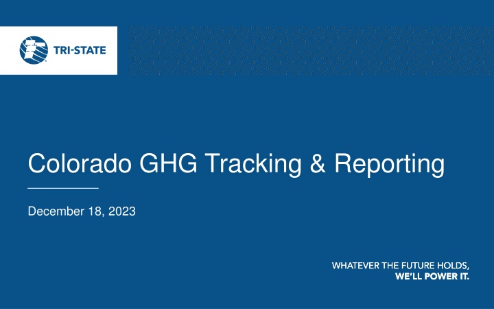 colorado ghg tracking reporting