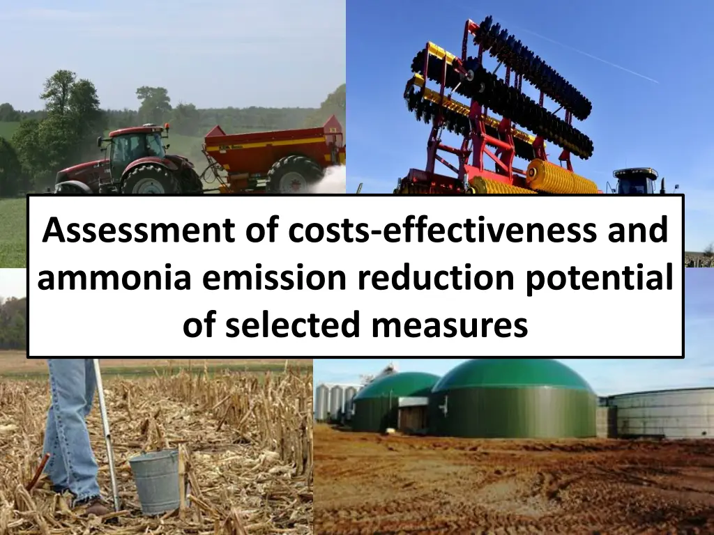 assessment of costs effectiveness and ammonia