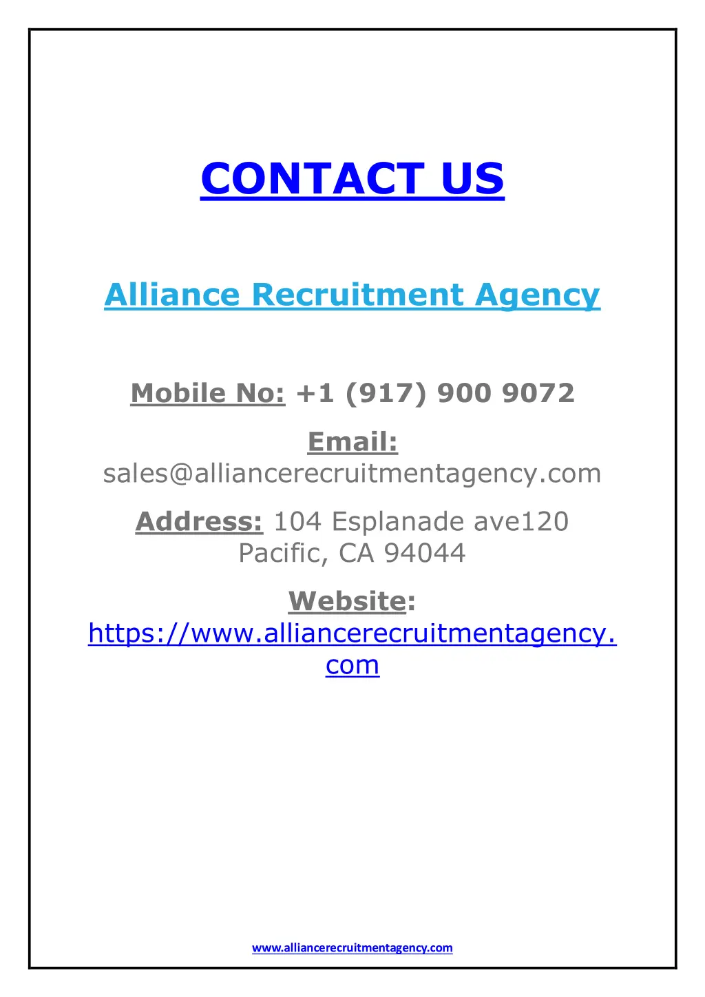 contact us