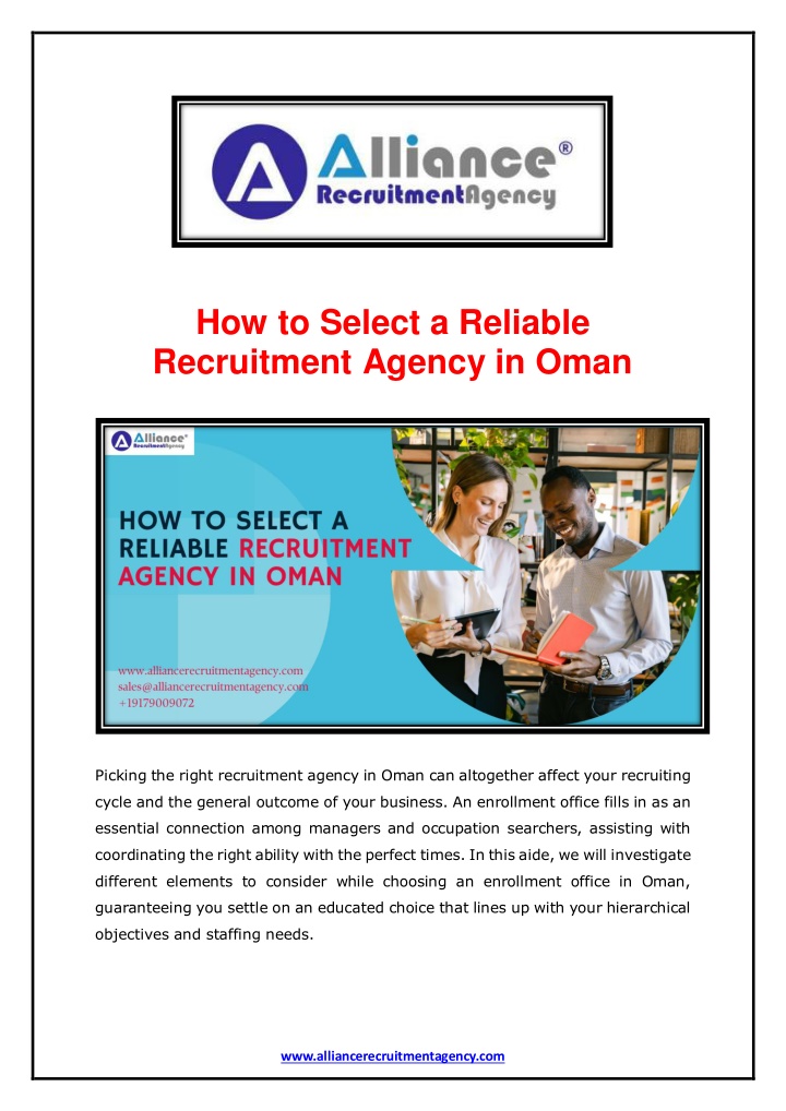 how to select a reliable recruitment agency