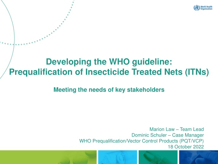 developing the who guideline prequalification